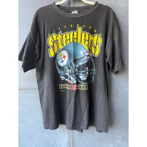 Rare Vintage 1993 Pittsburgh Steelers Helmet Salem T-shirt XL NFL football